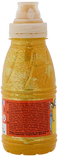 Cleopatre - PP250-7 - Pintura con purpurinas plateadas - Frasco de 250 ml - Amarillo dorado