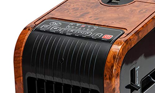 CLIMATIZADOR CALEFACTOR EFECTO MADERA VENTILADOR DIGITAL PINGÜINO FRÍO 80 W CALOR 1000 W – 2000 W CON EFECTO LLAMA CHIMENEA, HUMIDIFICADOR – IONIZADOR – DIFUSOR DE AROMAS – ANTIMOSQUITOS – PORTÁTIL
