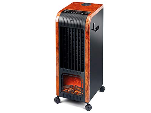CLIMATIZADOR CALEFACTOR EFECTO MADERA VENTILADOR DIGITAL PINGÜINO FRÍO 80 W CALOR 1000 W – 2000 W CON EFECTO LLAMA CHIMENEA, HUMIDIFICADOR – IONIZADOR – DIFUSOR DE AROMAS – ANTIMOSQUITOS – PORTÁTIL