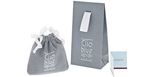 Clio Blue-Anillo para mujer de plata 925 y cristal Swarovski, color azul, para lavamanos, 12 g, T52