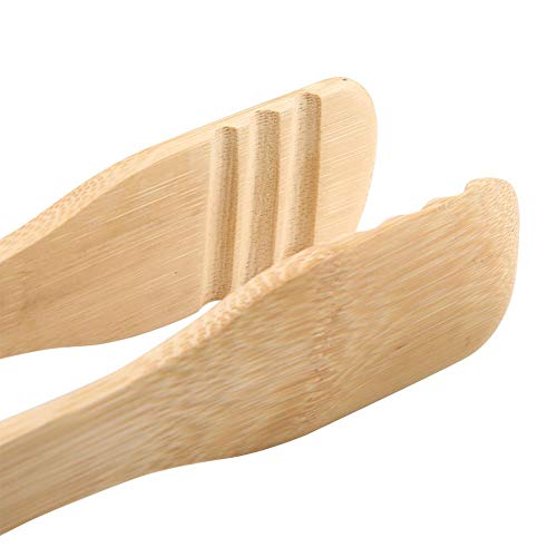 Clip de Madera Abrazadera Clip de BARBACOA Comida Buffet Pinzas Pan Filete de Cocina Abrazadera Herramienta de Servicio Utensilios de Cocina con Mango de Sílice(Verde)