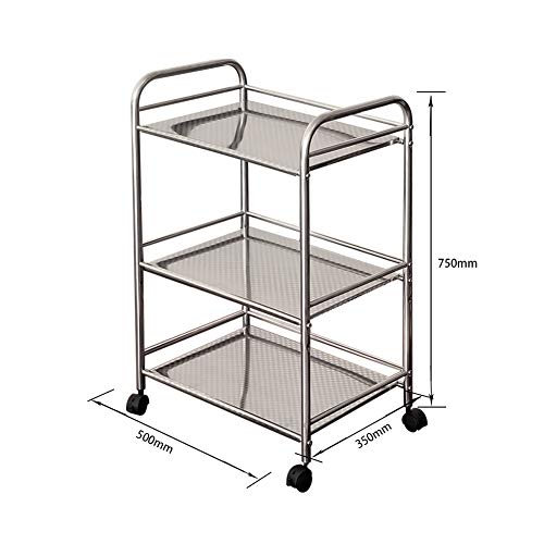 clipop Carrito de cocina con ruedas baño carro cocina Carrito camarera presupuesto Carrito Multiusos (universal retención de carrito con 3, 4 o 5 pisos