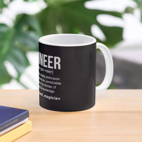 ClownZii Engineer Engineering Building Funny Construction Designs Design Major Architect Taza de café con Leche 11 oz