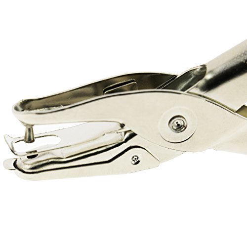 Cmxsevenday No.97C3 Punzón de papel de 1 orificio portátil, Tamaño de orificio de 1/8"(3.175mm), Capacidad de 6 hojas