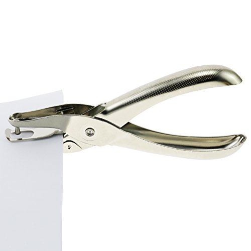 Cmxsevenday No.97C3 Punzón de papel de 1 orificio portátil, Tamaño de orificio de 1/8"(3.175mm), Capacidad de 6 hojas