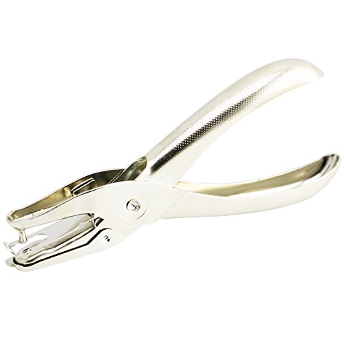 Cmxsevenday No.97C3 Punzón de papel de 1 orificio portátil, Tamaño de orificio de 1/8"(3.175mm), Capacidad de 6 hojas