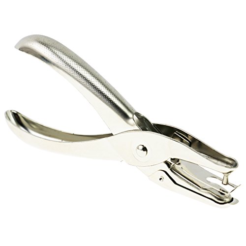 Cmxsevenday No.97C3 Punzón de papel de 1 orificio portátil, Tamaño de orificio de 1/8"(3.175mm), Capacidad de 6 hojas