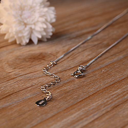 COAI® Collar con Colgante de Piedra Charoite de Gota de Agua 928 Plata esterlina
