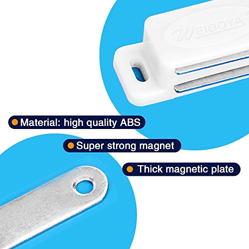 Coardor Cierre Armarios Magnético Pestillo Puerta 12 Piezas Para Puerta De Cocina Home Muebles Blanco Con Tornillos 60 Piezas