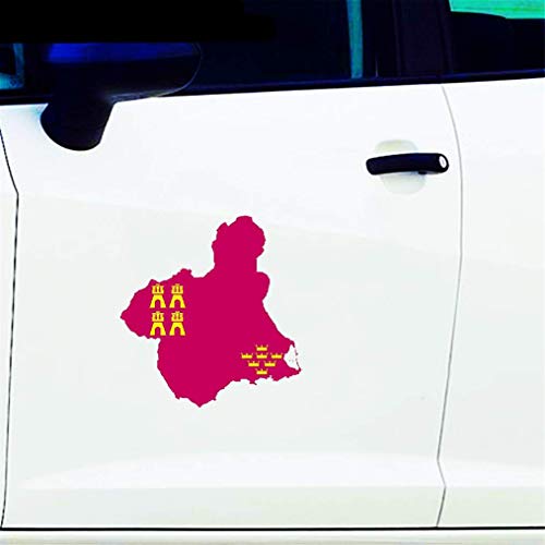 Coche Pegatina La región de murcia mapa calcomanías y calcomanías para automóviles novedad calcomanía gráfica oclusión rasguño 13cm x 12.3cm