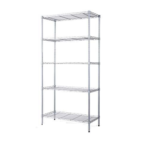 Cocina Entrepaños 5-Estante Estantería de almacenamiento, metal Organizador Parrilla Utensilios soporte con patas estante del pote del estante industrial estante de la esquina de almacenamiento