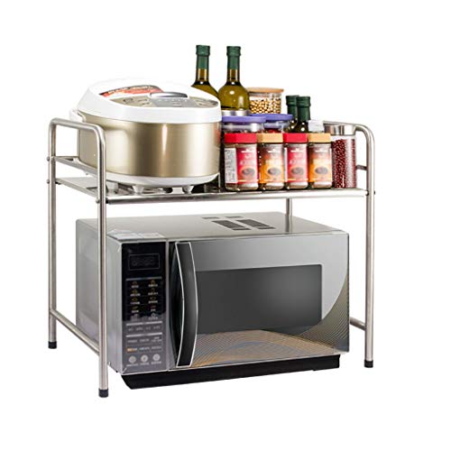 Cocina Entrepaños Cocina de acero inoxidable Encimera Estante de almacenamiento Rack Horno Vertical Rack Horno de microondas Multi-función Pot Rack Cubiertos Rack Spice Rack ( tamaño : 53cm )