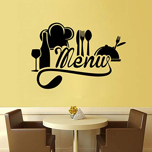 Cocina francesa Pegatina Restaurante Cocina Vinilos de pared Pegatinas DIY Decoración para el hogar Papel tapiz impermeable