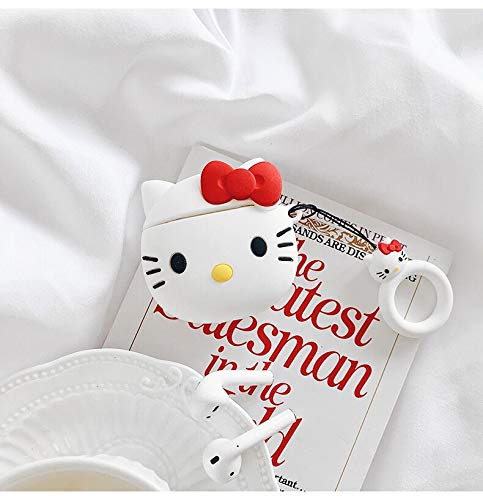 Cocomii Disney Armor AirPods Funda Nuevo [Lindo Personaje De Disney] Divertidos Dibujos Animados En 3D De Kawaii con Llavero Anillo [Moda] Adorable Ligero Case Carcasa for AirPods (AD.Hello Kitty)