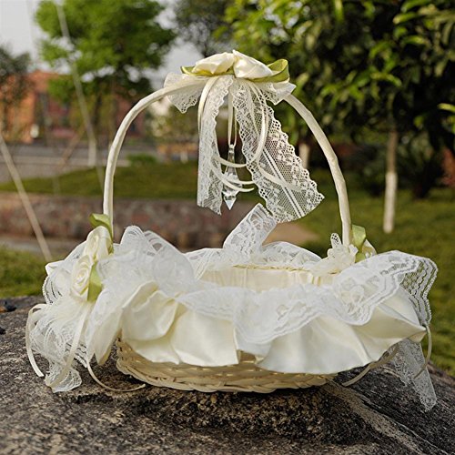 Coil.c Boda Cesta Mimbre, Lace Cestas De Almacenaje, Bambú Cesta Picnic, Cesta De Flores Decoración del Hogar, CestaNiña De Las Flores, Cesta De Frutas