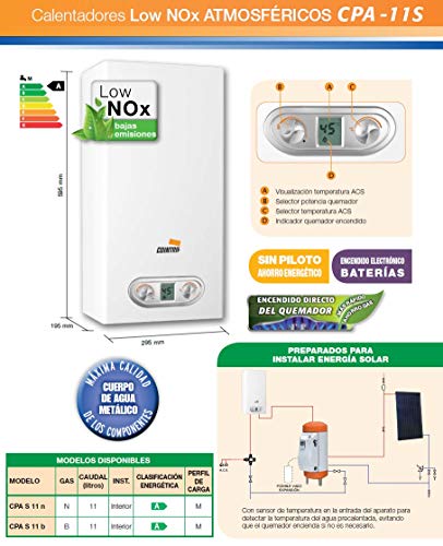 Cointra S0421534 Calentador de Gas Cointra CPA11B 11,2 L 19,2 kW Butano