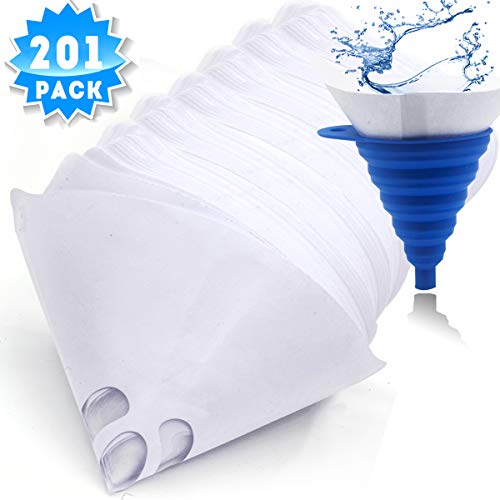 Coladores de pintura cono de papel, pintura automática de malla de nailon fino, filtros de cono de pintura, 100 micras, filtros de pintura, pantalla de filtro de malla (200 unidades )