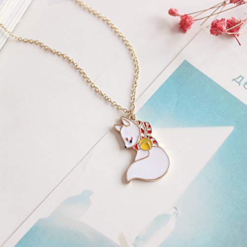 Collar con zorro japonés Kitsune sagrado – Joya delicada regalo original para fan de Japón Manga Anime JPOP KPOP Cosplay