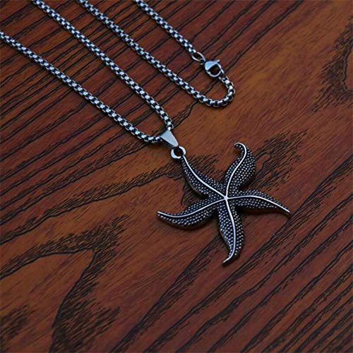 Collar De Hombre Colgante De Plata con Forma De Estrella De Mar para Pulseras De Collar Fabricación De Joyas Artesanía Hecha A Mano