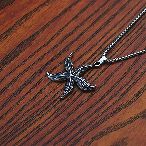 Collar De Hombre Colgante De Plata con Forma De Estrella De Mar para Pulseras De Collar Fabricación De Joyas Artesanía Hecha A Mano