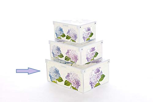 Collection Ortensie, Caja de almacenaje en Carton, Montaje facil 50 x 39 x 24 cm