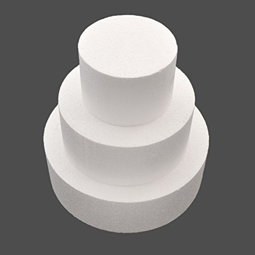 Collectsound - Modelo de práctica de espuma de poliestireno para tartas de azúcar, 4/6/8 pulgadas, ver imagen, 6 pulgadas