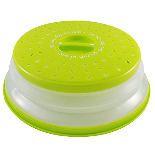 Colonel cook-Campana de cocina para microondas-sin BPA-✮✮GARANTÍA DE POR VIDA✮✮-envase para micro-ondas 3 en 1-Campana para microondas retráctil, anti-vapor con función colador-Compatible lavavajillas