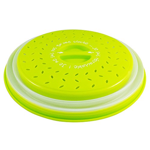 Colonel cook-Campana de cocina para microondas-sin BPA-✮✮GARANTÍA DE POR VIDA✮✮-envase para micro-ondas 3 en 1-Campana para microondas retráctil, anti-vapor con función colador-Compatible lavavajillas