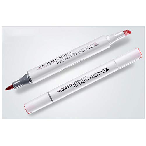Color Art Marker Set con Marker Case para Anime, Marcadores De Bocadillos Grasos De Alcohol con Puntas Dobles para Pintar, Colorear, Dibujar Y Dibujar Cómics, Dibujos Animados,30Colors
