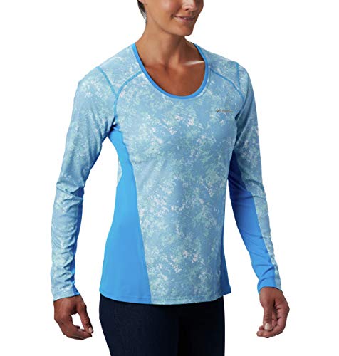 Columbia Solar Chill 2.0 de Manga Larga Solar ChillTM 2.0 para Mujer, Mujer, 1842092, Impresión estática Azul, XXX-Large