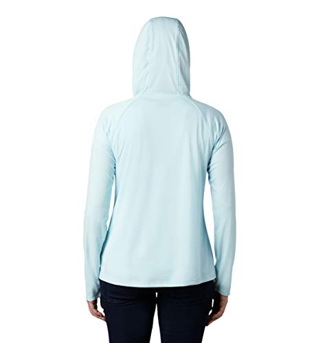 Columbia Zero Rules Sudadera con Capucha para Mujer, Mujer, 1885491, Jaspeado Azul estático, Small