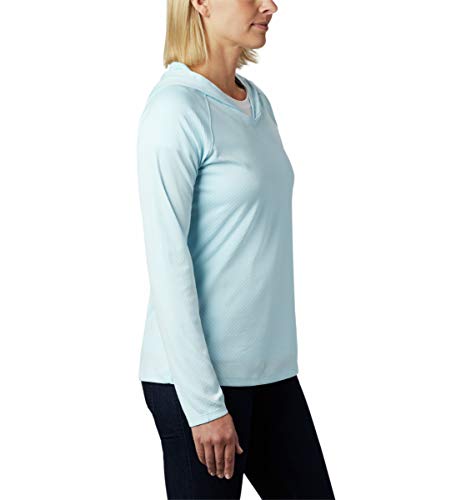 Columbia Zero Rules Sudadera con Capucha para Mujer, Mujer, 1885491, Jaspeado Azul estático, Small