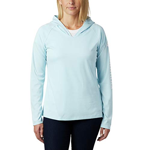 Columbia Zero Rules Sudadera con Capucha para Mujer, Mujer, 1885491, Jaspeado Azul estático, Small