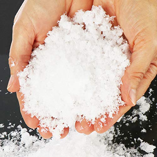 com-four® 1x 500g Nieve cristalina para decoración y Manualidades - Nieve Artificial como decoración navideña - decoración de Invierno con Nieve Artificial (01 Pieza - Nieve cristalina/500g)