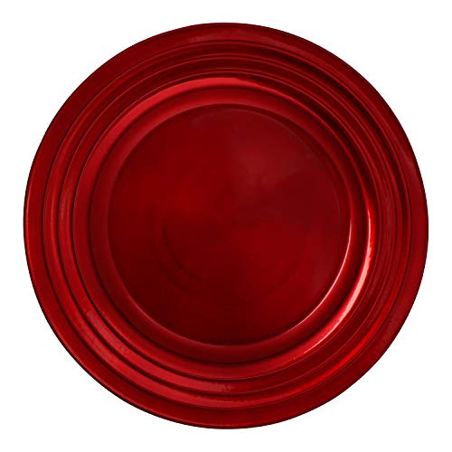 COM-FOUR® 4x Placa decorativa de plástico - Plato de corona de Adviento para Navidad - Plato para bodas y celebraciones familiares