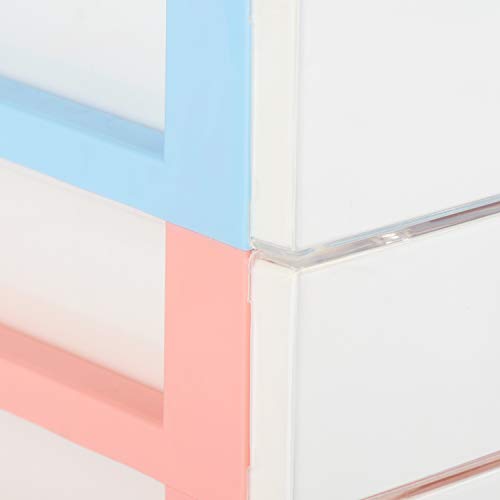 com-four® Caja de cajones 2X, Caja de plástico para Guardar Juguetes para niños, artesanías, bolígrafos: práctica Caja de clasificación [la selección varía] (02x Cajas 4 Compartimentos 18x13x20)