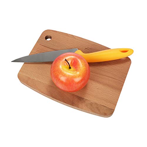 COM-FOUR® Juego de tablas de cortar de 2 piezas de madera de haya, tablas de corte y servicio de madera natural, tablas de desayuno antibacterianas (2 piezas - 29x20 / 26x16 cm - madera de haya)