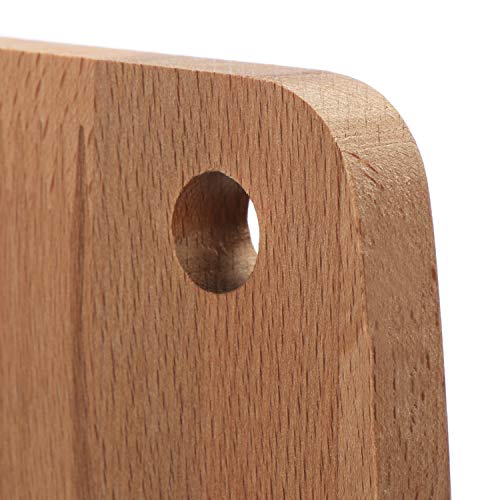 COM-FOUR® Juego de tablas de cortar de 2 piezas de madera de haya, tablas de corte y servicio de madera natural, tablas de desayuno antibacterianas (2 piezas - 29x20 / 26x16 cm - madera de haya)