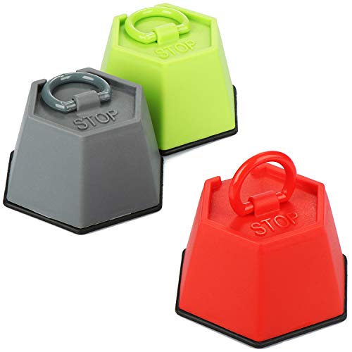 com-four® Topes de Puerta 3X Soporte de Puerta Pesado - retenedor de Puerta para Puerta de sótano, Puerta de Entrada, baño y Sala de Estar