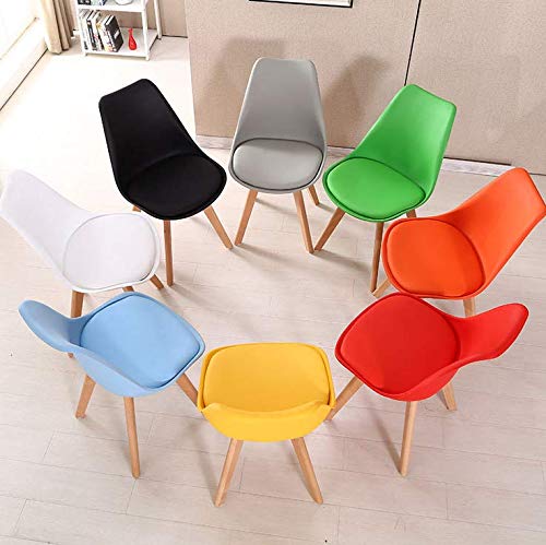 Comfortableplus Pack de 4 sillas de Comedor/Oficina con Madera de Haya Piernas para Comedor/Sala de Estar/Café/Restaurante, Blanco