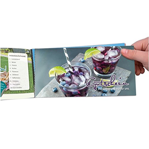 Comida y Bebida con Amigos – El libro de cupones con 10 vales para Común Tiempo con Amigos y amigas en una buena comida y bebida. con 10 Un hermoso regalo vales, de forma individual.