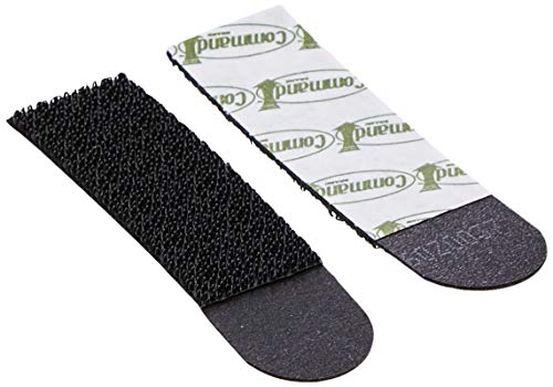 Command 17201BLK Pack de 4 Tiras para Cuadros Medianas Color Negro, Set de 4 Piezas