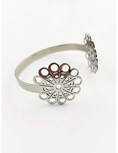 Complementos María Manuela Brazalete Pulsera Botón Charro - Símbolo típico de Salamanca - Acero Inoxidable - Fabricado Artesanalmente en España - Regalo Mujer Chica Salamanca