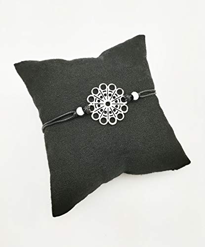 Complementos María Manuela - Conjunto Botón Charro con Pulsera - Conjunto Acero Inoxidable 316 (Antialérgico, anticorrosivo y Brillo) - Símbolo típico de Salamanca - Fabricado en España.