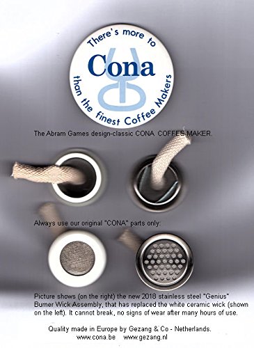 CONA 'Size D-Genius All-Glass' cafetera de vacío.