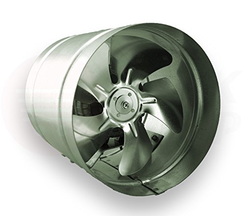 Conducto Inline 160mm Fan de Zinc de Metal Chapado en ARW la canalización Extractor Industrial