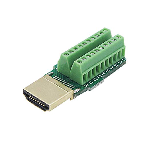 Conector HDMI Macho sin Soldadura, Conector de Soldadura con Cubierta de plástico