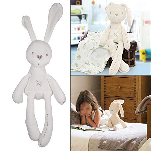 Conejo de peluche, muñecas rellenas de dibujos animados lindo dormir conejito muñecas de peluche animales confort juguetes regalo para bebés