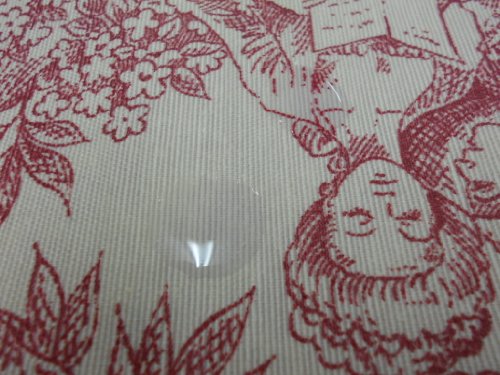 Confección Saymi Mantel Antimanchas Ref. Toile de Jouy, Romántica Rojo Tejido Acabado en Teflon®, Medida 138x300