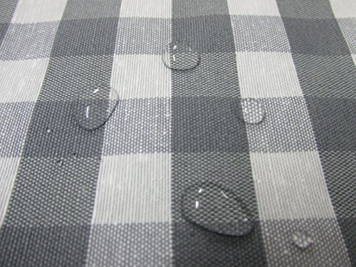 Confección Saymi Mantel Antimanchas Ref. Vichy Cuadro Medio, Tejido Acabado en Teflon®, Medida 138x248 y Color Gris.
